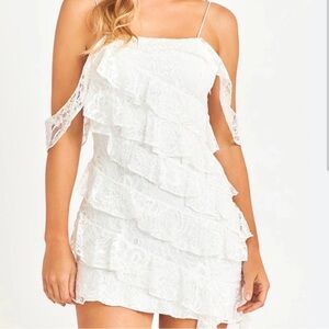 NWT LoveShackFancy White Lace Mini Dress